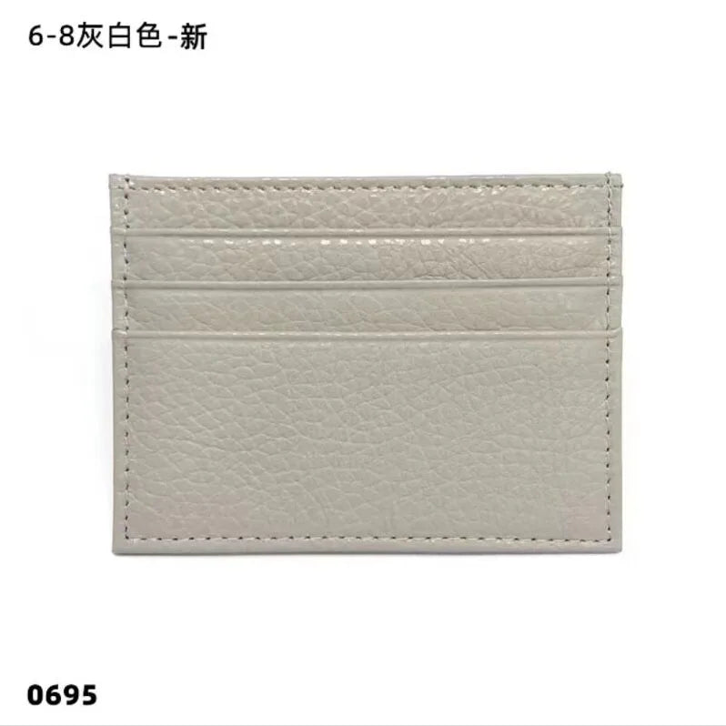 Porte-cartes en cuir de vachette avec logo personnalisé pour femme et homme, sac à cartes fin en cuir véritable, gravure du nom, portefeuille de luxe décontracté