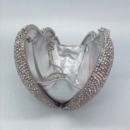 Heart Shaped Crystal Evening Clutch Bag Women Luxury Designer Rhinestones Purses And handbag Wedding Party Stones Day Clutches