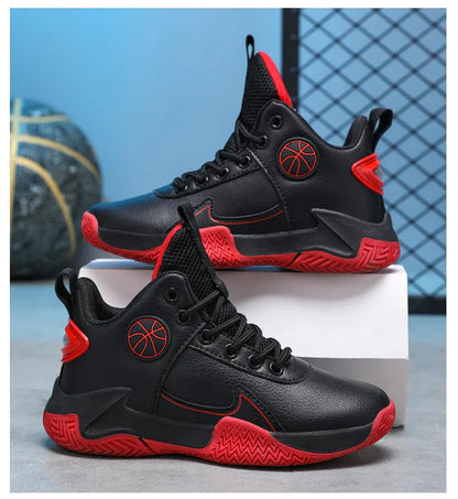 New Children's Casual Sneakers Fashion Black Kids Shoes Basketball Leather Sneakers For Boy Sports Tenis Size 31-40