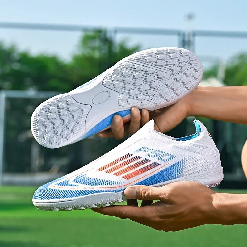 New Men Soccer Shoes Outdoor Sport Football Boots Training Breathable Match Boys Adult Cleats Non Slip Long Spikes Comfortable