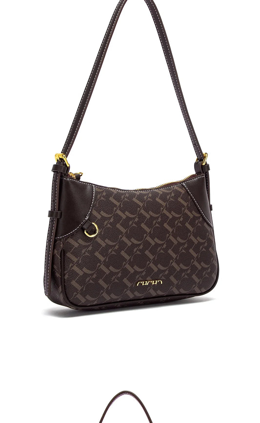 Women's Shoulder Bag 2025 Summer New Simple Crescent Bag with Two Shoulder Straps
