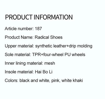 Roller Skate Shoe Walking Shoes With Four-wheel Student Sports Pulleys Walking Shoes With Wheels Summer Spring Kids Sneakers