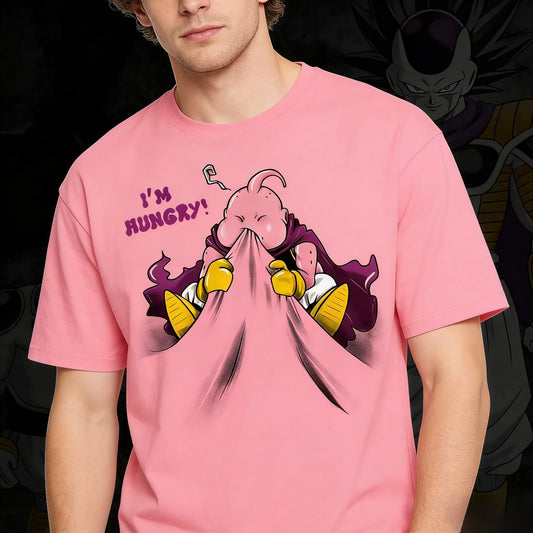 2026 Summer Dragon Ball Majin Buu Vintage Anime T-shirt Men's Pure Cotton Casual Loose Sports Daily Top