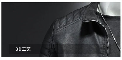 Men PU Leather Jacket Motorcycle Streetwear Baseball Outdoor Bomber Casual coat Men Autumn Motorcycle Windbreaker Male Outwear