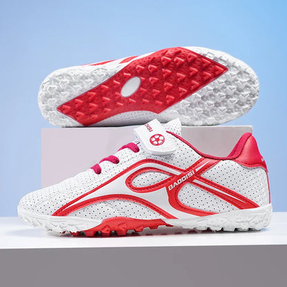 Kids Unisex Soccer Shoes Boys Grils Football Boots Non-Slip Training Indoor Outdoor Athletic Shoes Breathable Ultralight Sports