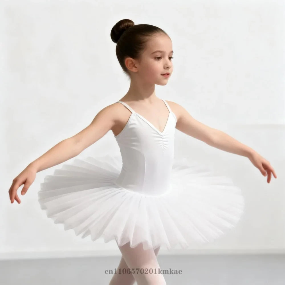 White Pink Ballet Tutu Skirt Swan Lake Ballet Dress Children's Performance Costume Kids Belly Dance Clothing Stage