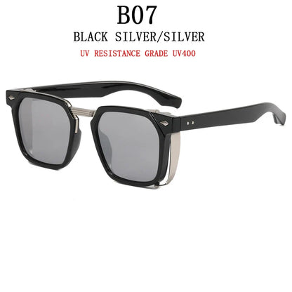 2023 Fashion Punk Sunglasses For Men Vintage Square Steampunk Glasses Luxury Sunglasses Women Trending Sonnenbrille Gafas De Sol