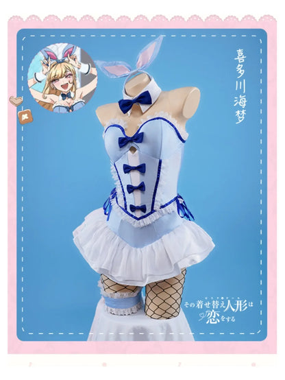 Anime New Kitagawa Marin Blue Bunny Girl My Dress-Up Darling Marin Kitagawa Bunny Girl Cosplay Costumes Role Play Cosplay Outfit