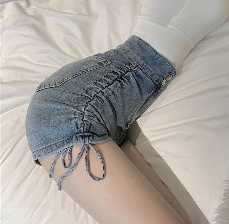 Sexy Womens Denim Shorts Tight High Waist Skinny Short Pants for Women To Wear Jeans Booty Korean Style Low Price Elasticty Hot