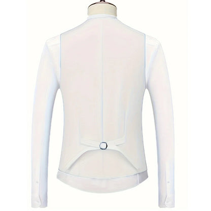 Men Vest White With Black Lapel Double Button Waistcoat For Wedding Birthday Banquet Party Business Work Daily Men Suit Vest