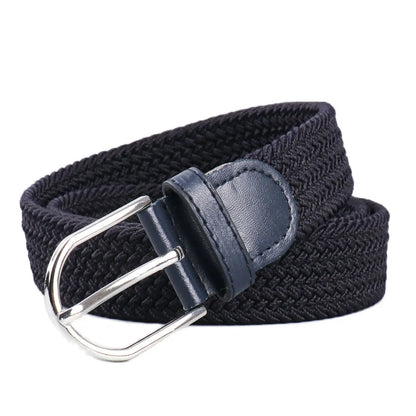 A casual, versatile multi-color elastic band for women, a retro-style belt suitable for both men and young people, a woven belt
