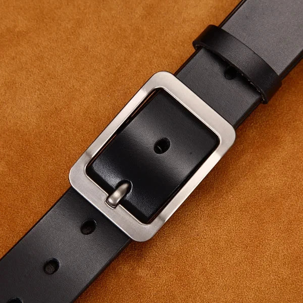 Japanese Style Buckle Simple Men's Belt New Large Size 100-130cm Vintage Needle Buckle High Quality