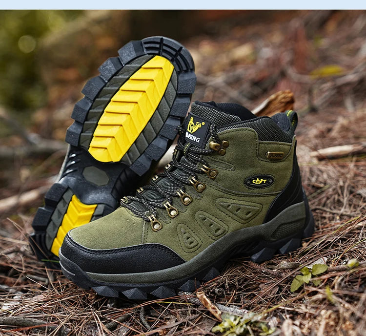 36-48 Autumn Winter Men Women Ankle Boots Leather Tactical Shoes New Plus Anti-Skidding Classical Walking Footwear Summer Hiking