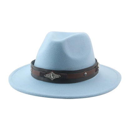 Hat Fedora Hats for Women Hats for Men Cowboy Hat Caps Big Size 62cm Western Cowboy Belt Cow Bands Fedoras Chapeau Feutre Homme
