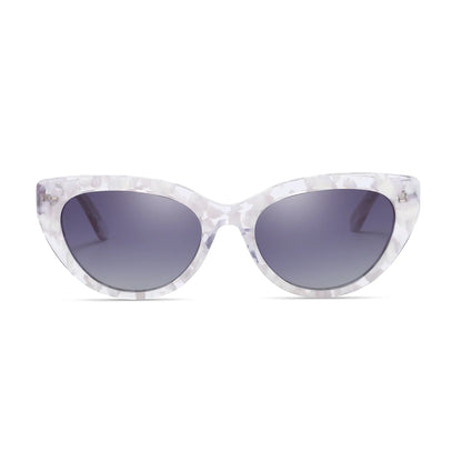 Retro Polarized Sunglasses Women Vintage Shades UV400 Protection Fashion Cat Eye Acetate Sun Glasses Trendy