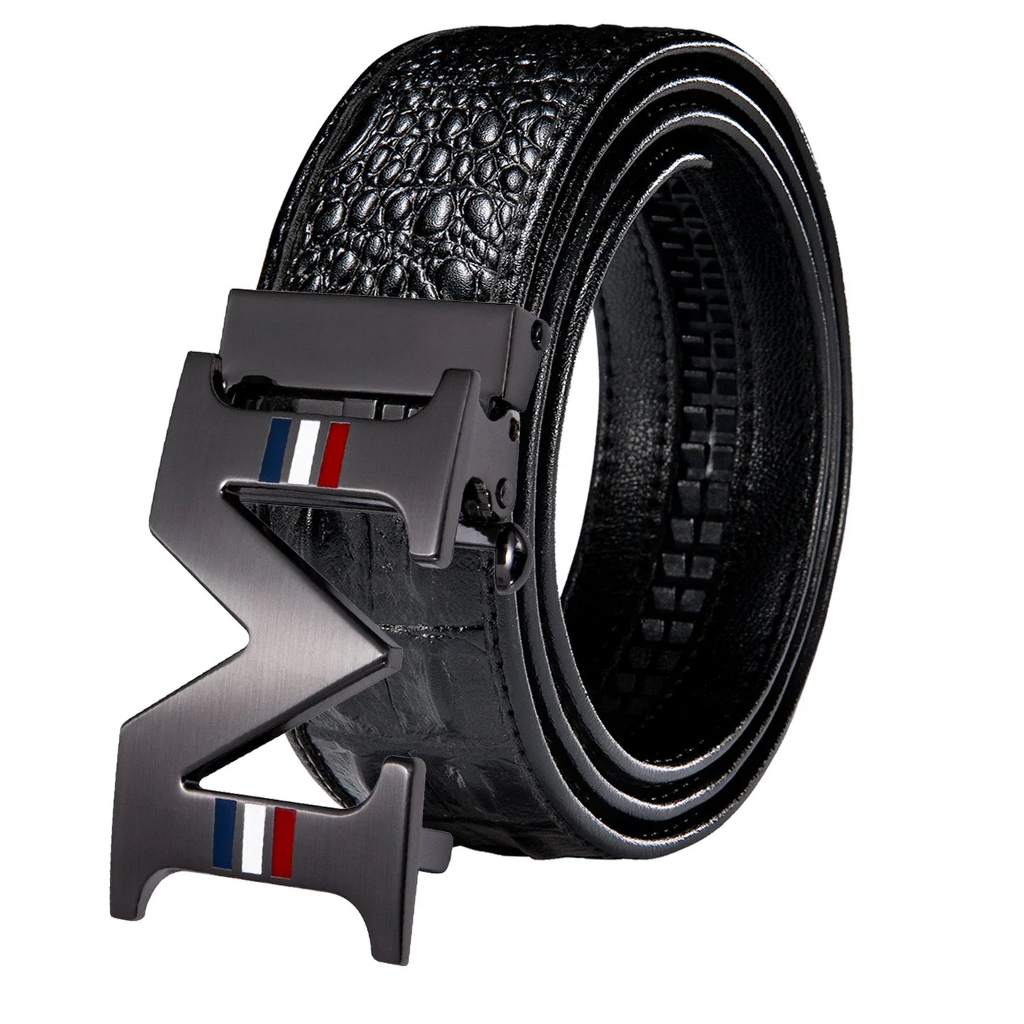 Crocodile Designer Luxury Genuine Leather Belts for Men Casual Jeans Belt Strap Gold Automatic Buckle Black Belt PD-2036