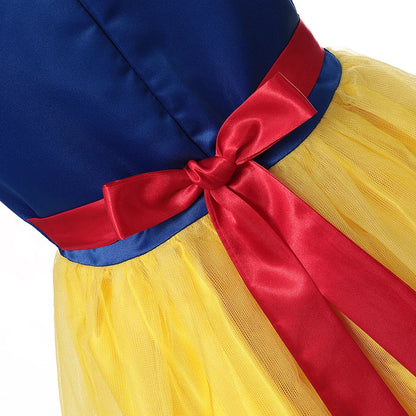 Kids Clothing 2PCS Set Dress+Cloak Snow White Princess Costume Halloween Carnival Cosplay Party Girls Dresses Birthday Party