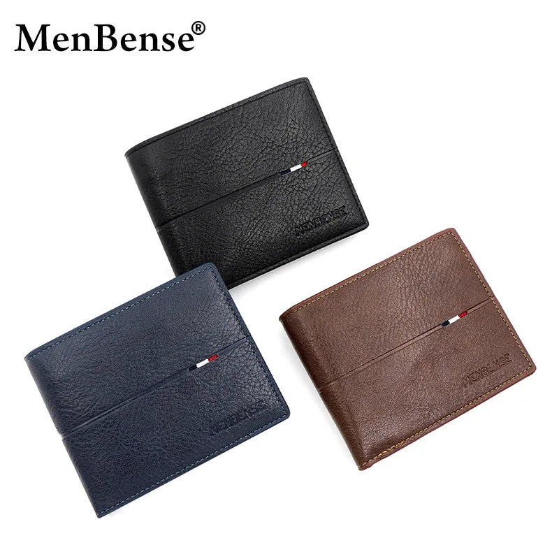 Slim Men's Wallet - New Short Zipper Design, Card & Photo Holder, Simple Coin Pocket - High - Quality PU Leather