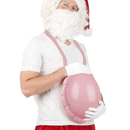 Inflatable Pregnant Belly Fake Beer Belly Christmas Santa Claus Belly for Halloween Cosplay Dress Stage Show Role-playing Props