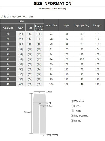 2024 Men's New Autumn Straight Casual Jeans Light Blue Classic Breathable Comfortable No Ironing Stretch Denim Trousers Male