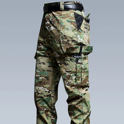 Wear-Resistant Cargo Pants Men Casual Work Stretch Trousers Breathable Multi-Pocket Outdoor Waterproof Training Hiking Pant Male