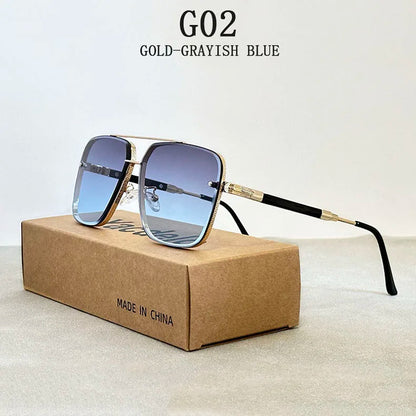 Square Sunglasses For Men 2024 Vintage Fashion Glasses Luxury Retro Sunglasses Women Trendy Vacation Shades Gafas De Sol Hombre