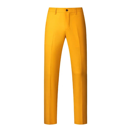 2026 New Men's Rose Red Trousers, Asian Size Blue Formal Pants, Black Pantalon Hombre.