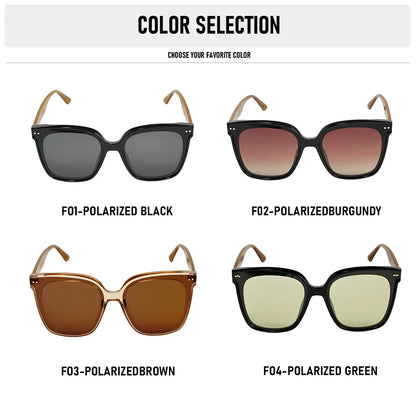 Retro Oversized Sunglasses Women Trendy Polarized Fashion Glasses UV400 Protection Luxe Lunette Soleil Femme Lentes De Sol Muje