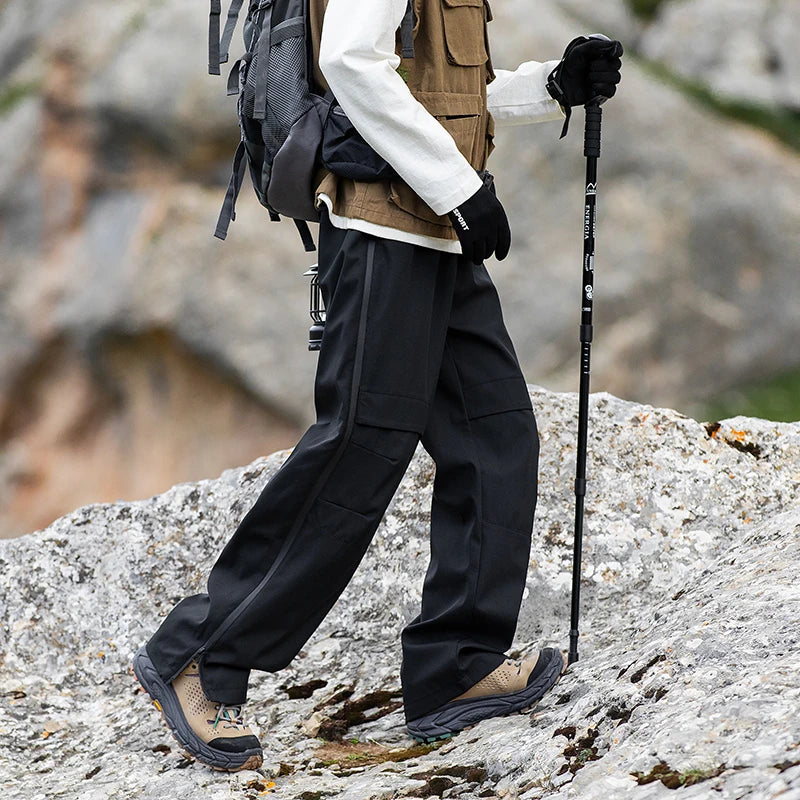 Men's Hiking Pants Waterproof Windproof Breathable Overalls Trousers Side Zipper Trekking Camping Outdoor Sport Camping Pants