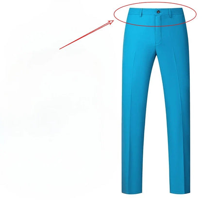 Men Dress Pants Solid Color Slim Fit Business Casual Office Wedding Formal Trousers High Quality Men Clothing Suit Pants 29-40