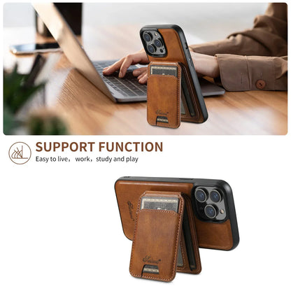 Magsafe Magnetic 2 In 1 Detachable Wallet Leather Case For iPhone 12 13 14 15 16 17 Pro Max Plus 16E 17 Air Holder Cover