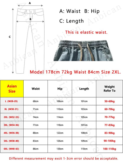 Men's Cargo Jeans 2026 New Spring Summer Wide Leg Denim Pants Straight Baggy Jeans Asian Size L-5XL