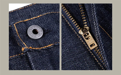 Denim Railroad Pants High Waist Rugged Style Selvage Jeans Back Buckle