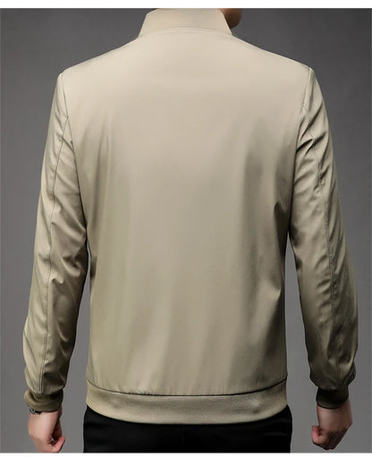 Men's High-Quality Fashion Spring Baseball Collar Business Casual Jacket Handsome Youth Coat Dad Jacket M-5XL