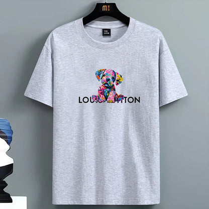 Luxury PrintT-shirts for Men High Quality 100% Cotton O-neck Short Sleeved Summer Daily Casual Sports Cool Tees City Vibe Tops