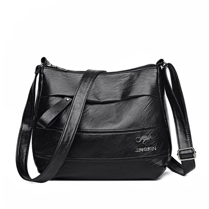 Elegant Leather One Shoulder Handbag Shopping Bag 2024 New Women's Fashion Handbag Sheepskin grain Beautiful Lady Crossbody Bag