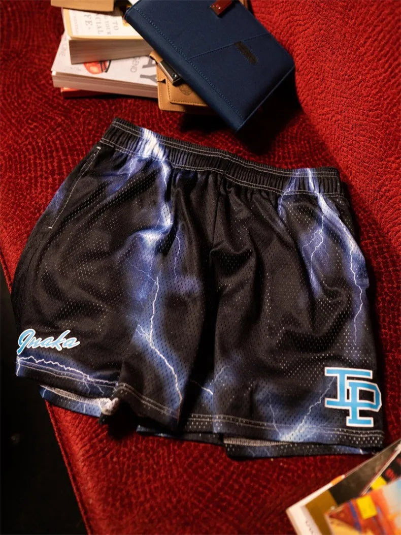 Mens Clothing IP Trend Casual Sports Shorts Gym Fitness Quick Dry Breathable Mesh Beach Basketball Jogger Short Pants Sweatpants