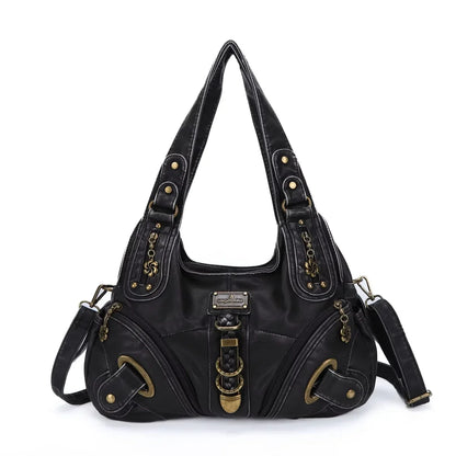 Women Handbags Fashion Shoulder Bag Large Black Tote Top-handle Shopping Pack Multiple Pockets Satchel Lady  Purse