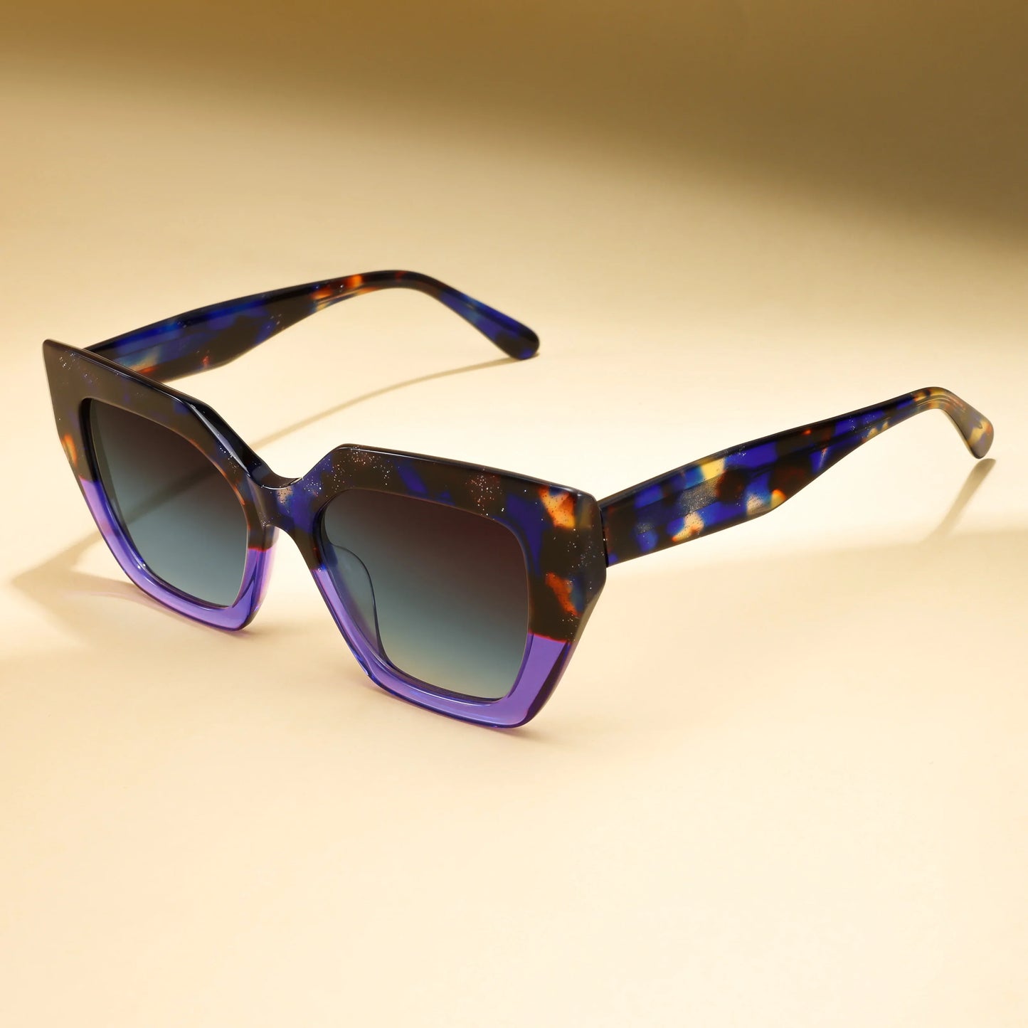 Retro Sunglasses for All Asymmetric Square Frame UV400 Lens  Women Polarized UniversalFashion Lightweight Crafted
