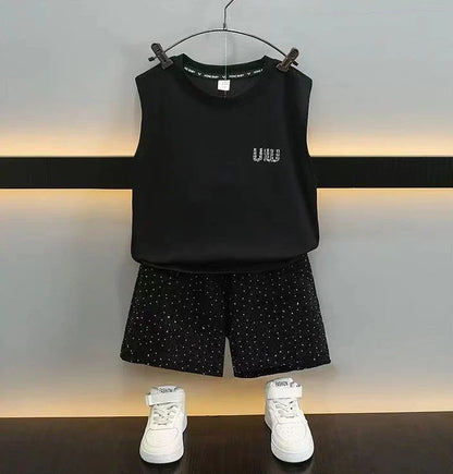 Junior Top and Bottom Set Outdoor Clothing Summer Suit for Boy Clothes Children Child Years Boy´s Children's T-shirt From 4 8 12