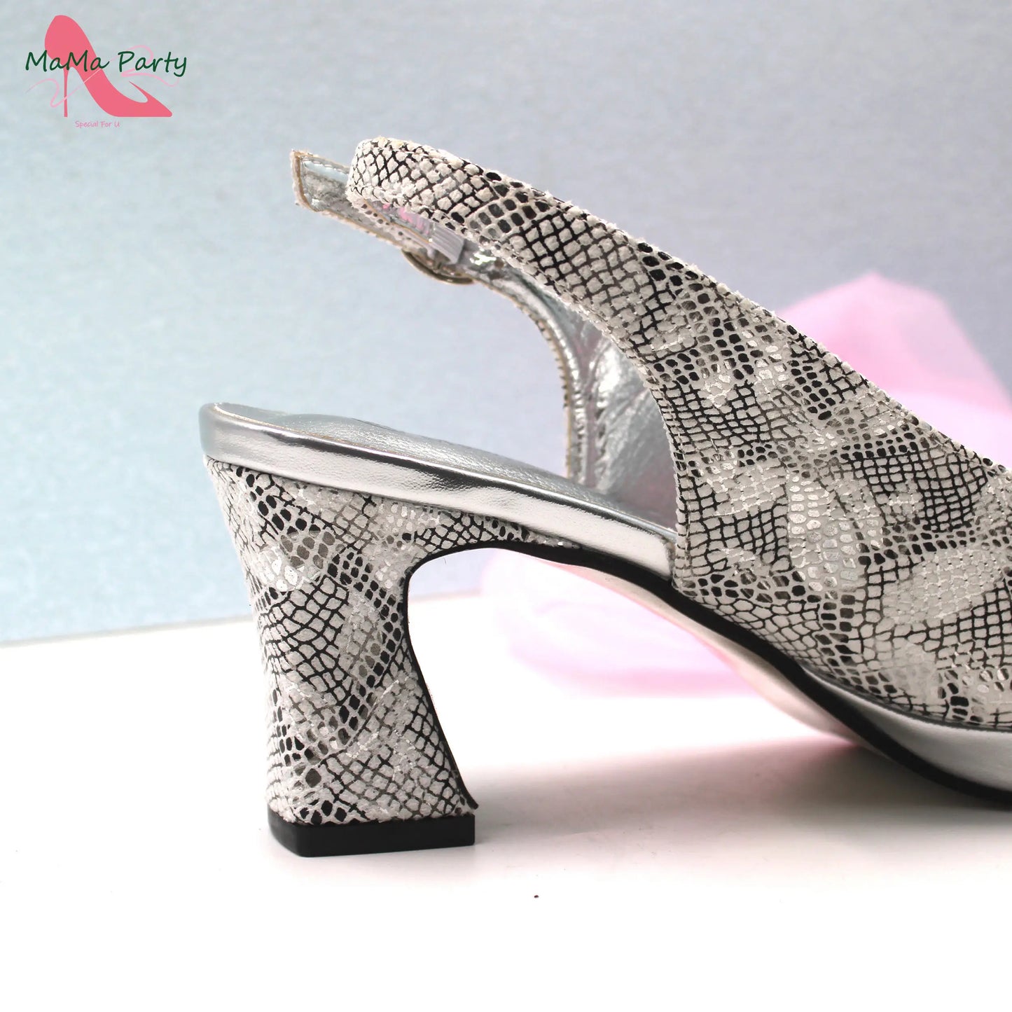 Special Design New Coming INS Hot Sale African Women Shoes and Bag Set in Pink Color with Shinning Crystal for Party