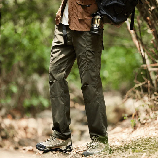 Quick-drying Hiking Pants 2026 Spring Summer Mountain Camp Outdoor Casual Cargo Pants Mens Waterproof Loose Breathable Trousers