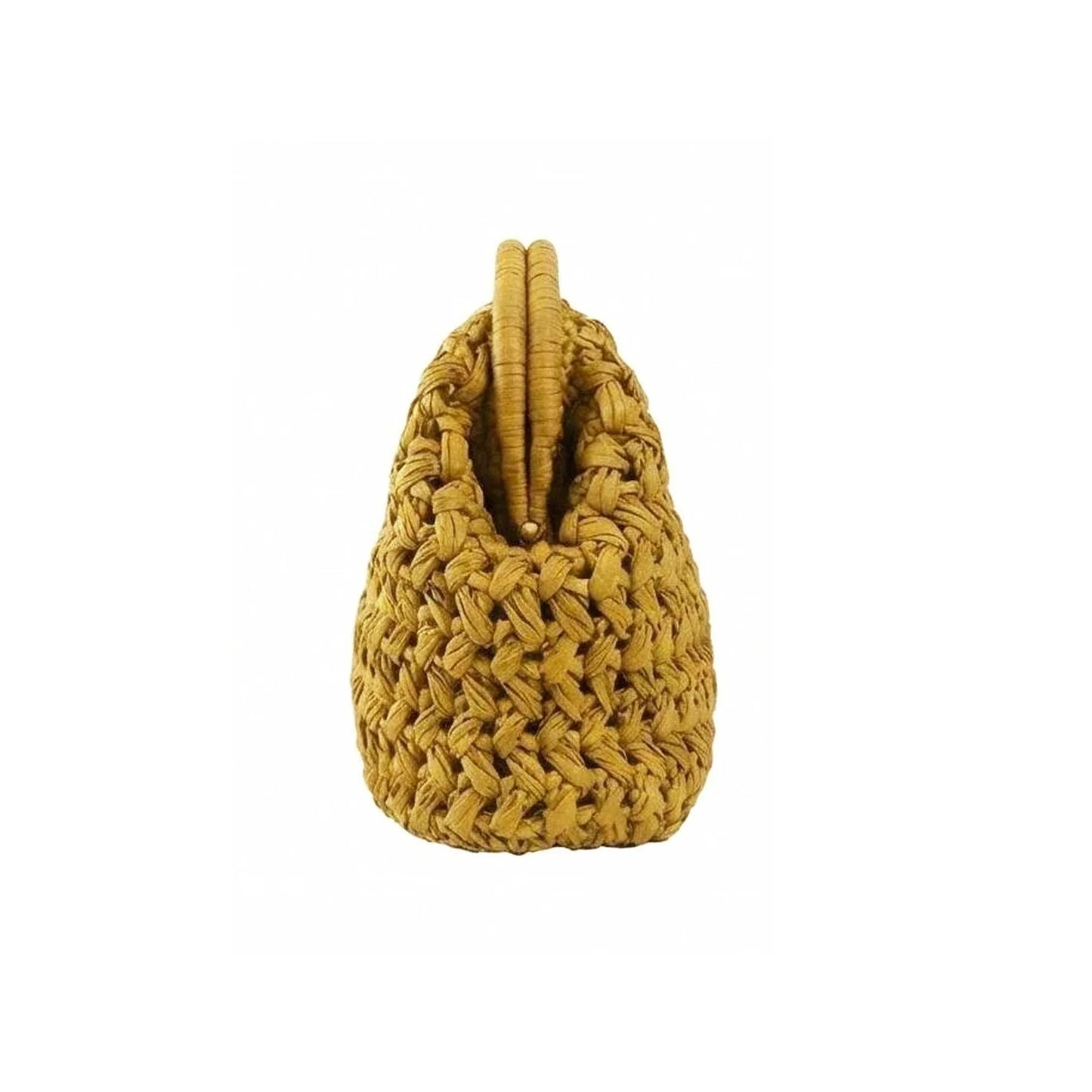 Seaside vacation style grass woven bag, spring and summer new style, European and American high-end feeling, hand-held gold clip