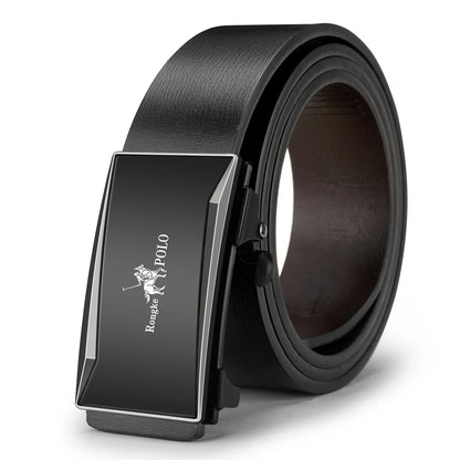 Black Belt Men, Genuine Leather Dress Designer Belts for men, Fashion Slide Ratchet Click Casual Mens Belt for Jeans