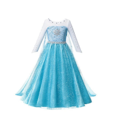 Cinderella Cosplay Costume Kids Clothes for Girls Sequins Princess Dress with Crown Gloves Birthday Party Ball Gown 2-10 Years