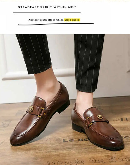 New Black Loafers Men Slip-On Round Toe Fashion Mens Dress Shoes Free Shipping Wedding Shoes for Men Size 38-47