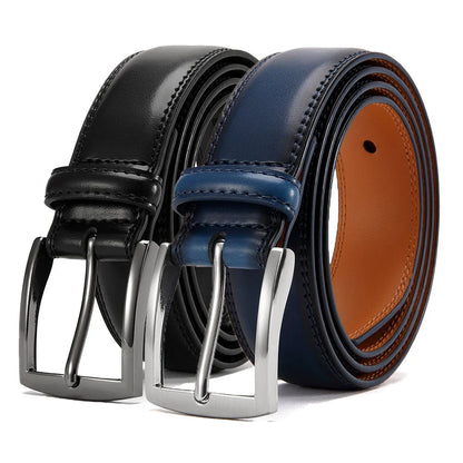 Men's Leather Belt Needle Buckle Belt Trendy New Casual Genuine Leather LONG Large Belts Cowhide Men's Belt Plus Size Men Belts