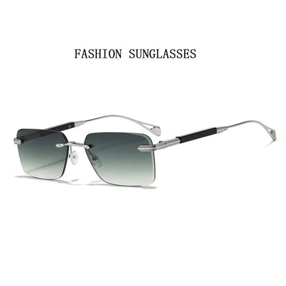 2024 Fashion Sunglasses For Men Luxe Rimless Sunglasses Women Trendy Vintage Glasses Lunette Soleil Femme Gafas De Sol Hombre