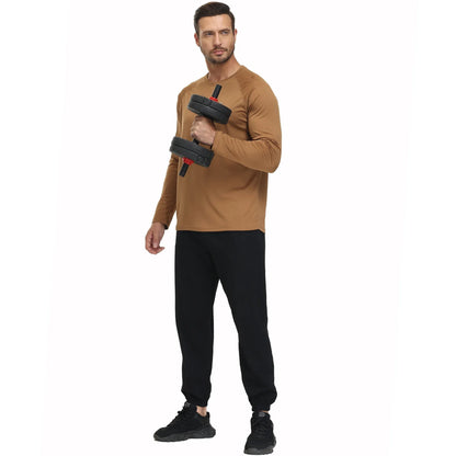 Men UPF 50+ Long Sleeve T-Shirt, Rash Guard Breathable Tops, Pullover Shirt for Sport Fishing Hiking Running Beach Surfing