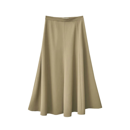 Women's Skirt 2026 Summer New Elegant Office Solid High Waist Mermaid Skirt Casual Loose Versatile Woman Clothes 12622093